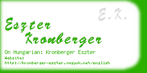 eszter kronberger business card